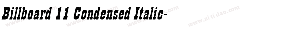 Billboard 11 Condensed Italic字体转换